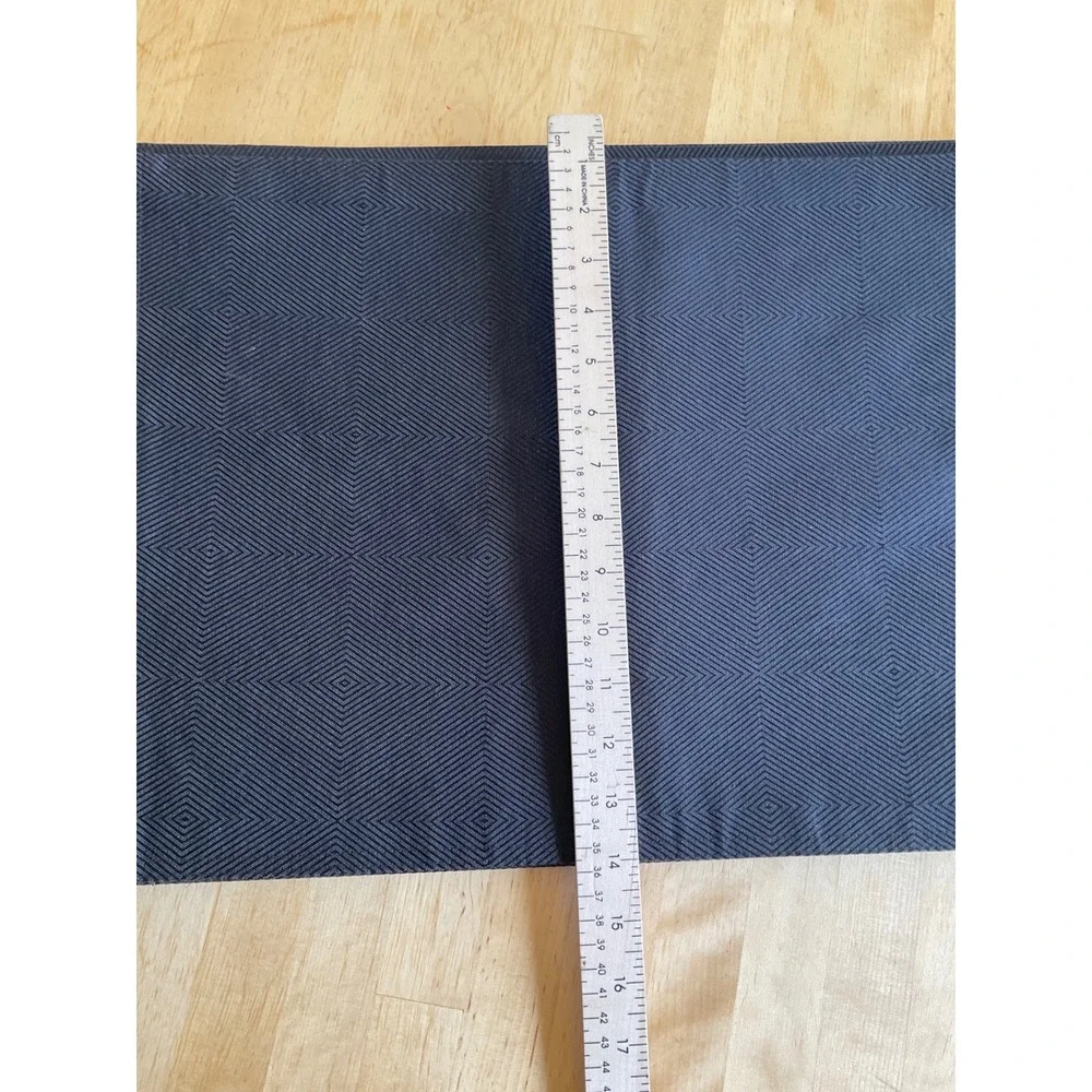 Lauren Ralph Lauren Harrison Charcoal Placemat Set of 5 Diamond Jacquard Grey